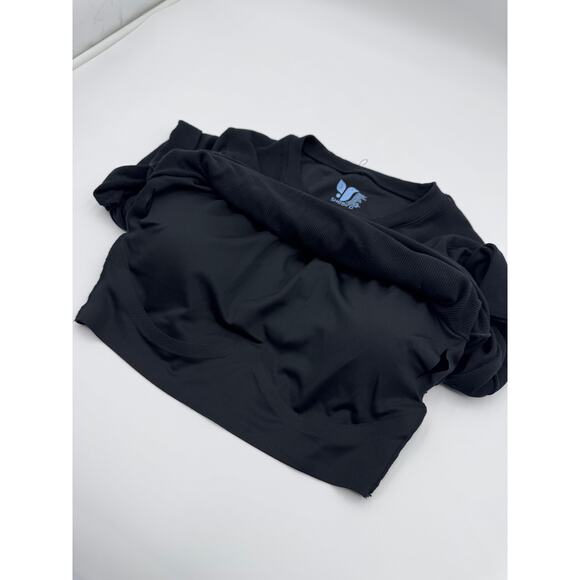 Shebird Aspen Long Sleeve Bra Top Small/Medium Jet Black - Picture 4 of 6